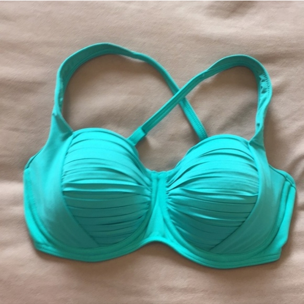 Seafolly Australia Aqua Swim Top Like New 10 DD Little Mermaid